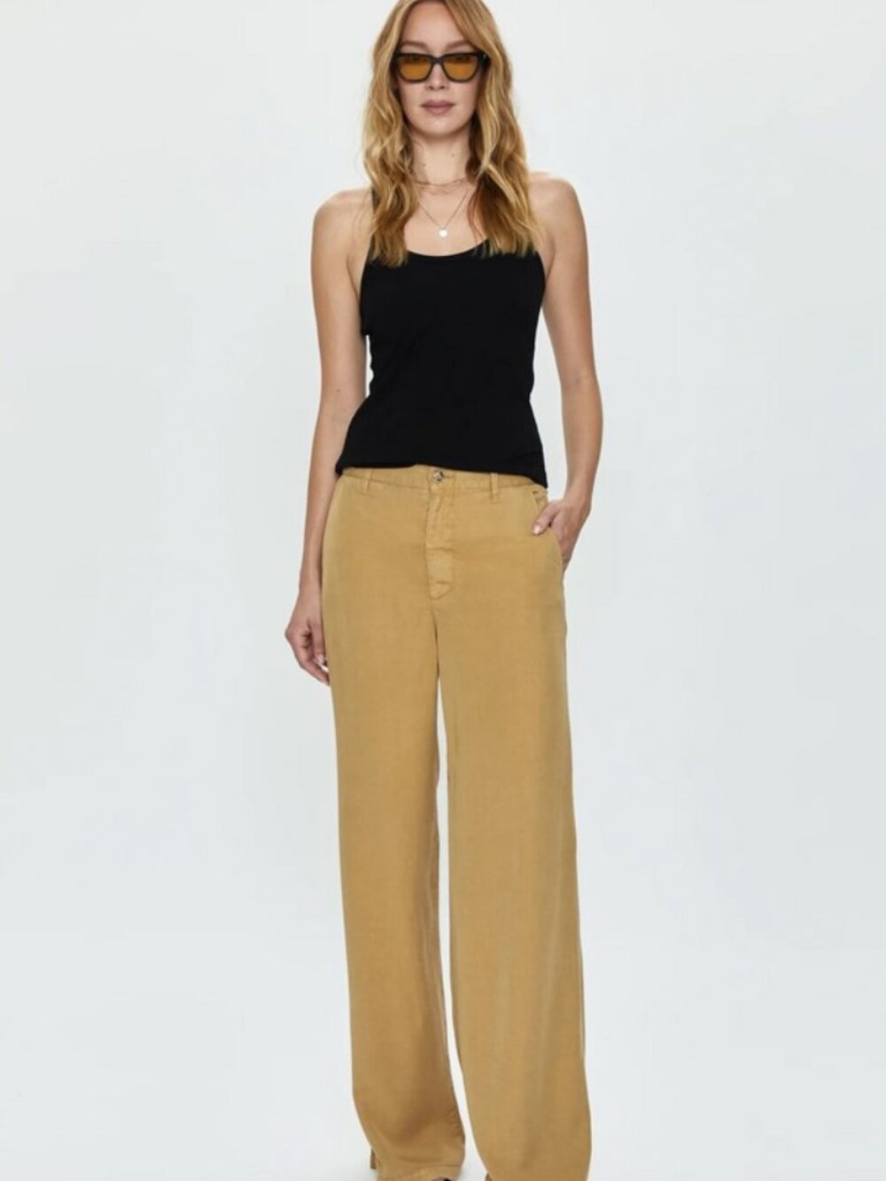 Pistola Denim Jadyn Low Slung Palazzo - Khaki Size 26